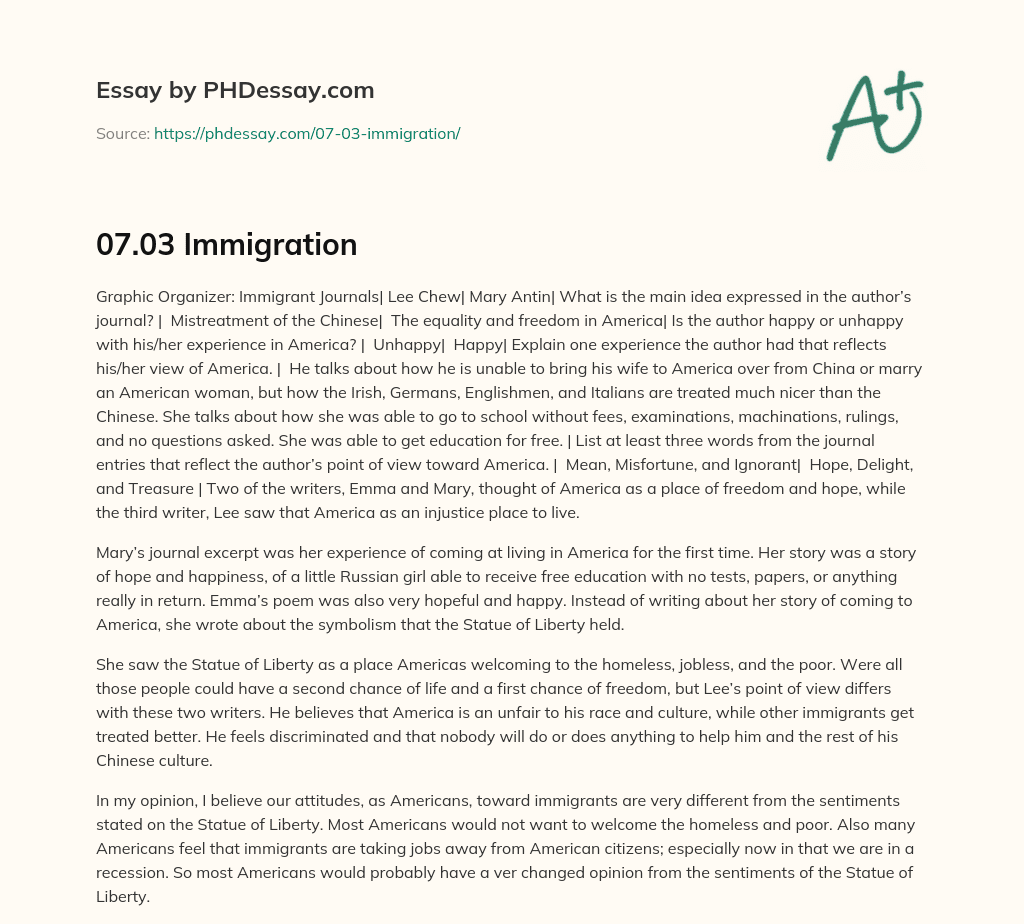 immigration essay conclusion