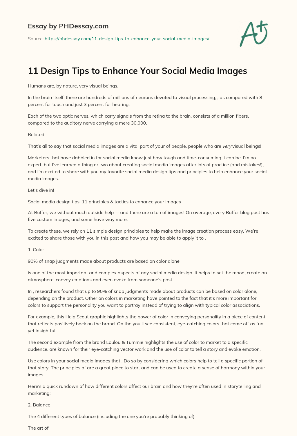 11 Design Tips to Enhance Your Social Media Images essay