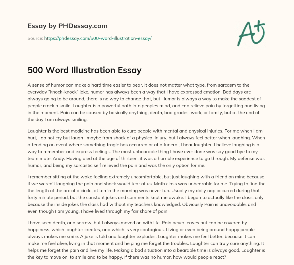 500 Word Illustration Essay essay