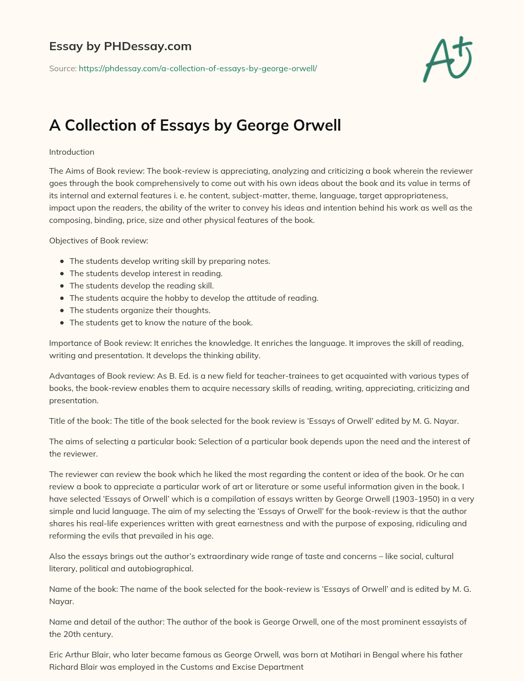 george orwell essay collection pdf