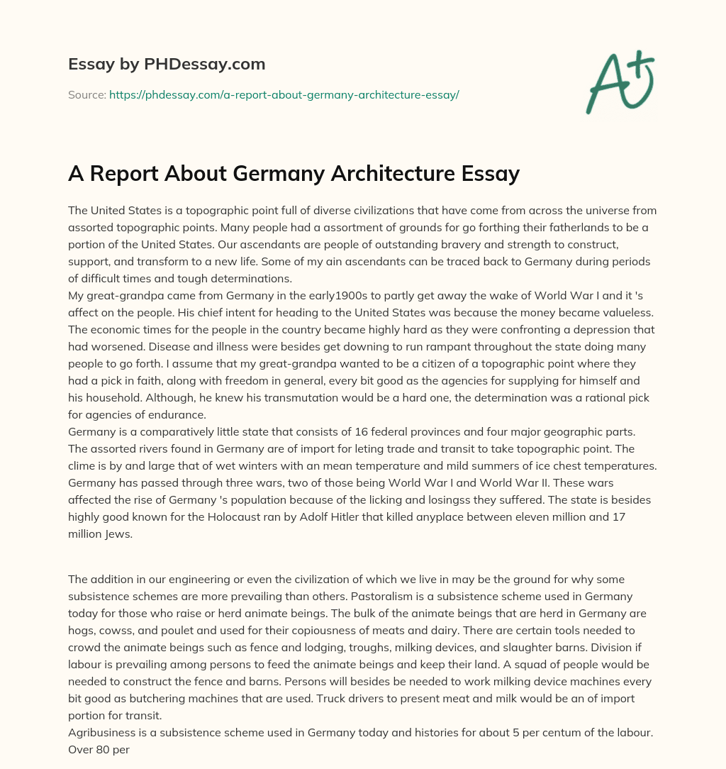 descriptive essay about germany