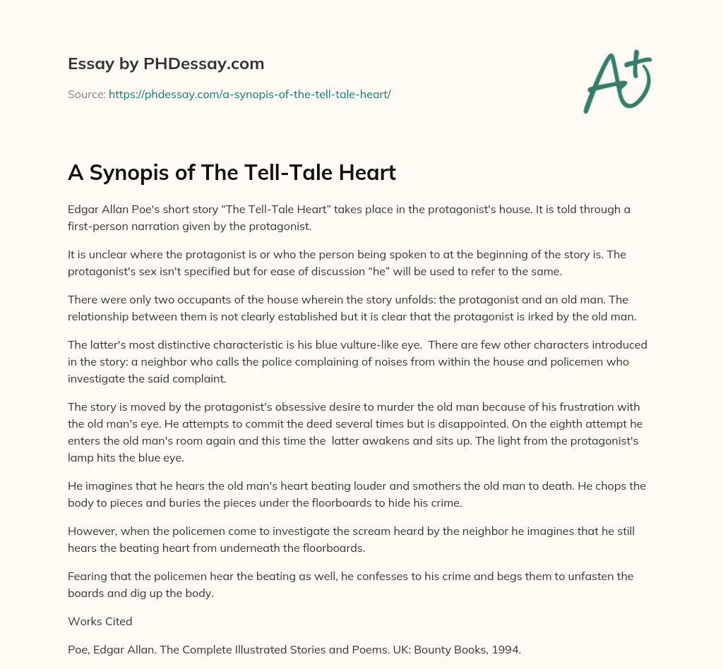 A Synopis of The Tell-Tale Heart essay