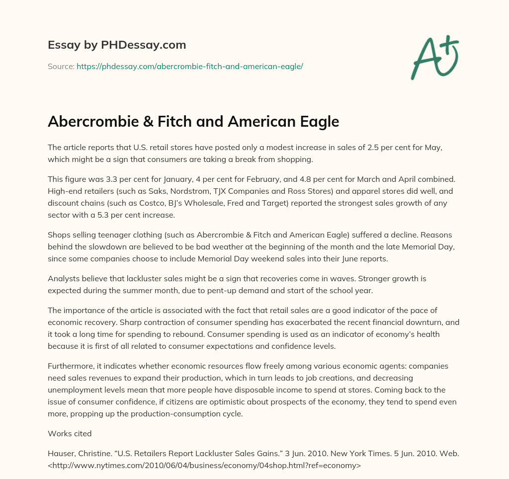 Abercrombie & Fitch and American Eagle (300 Words)