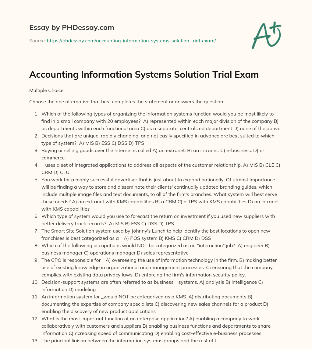 phd thesis in accounting information systems