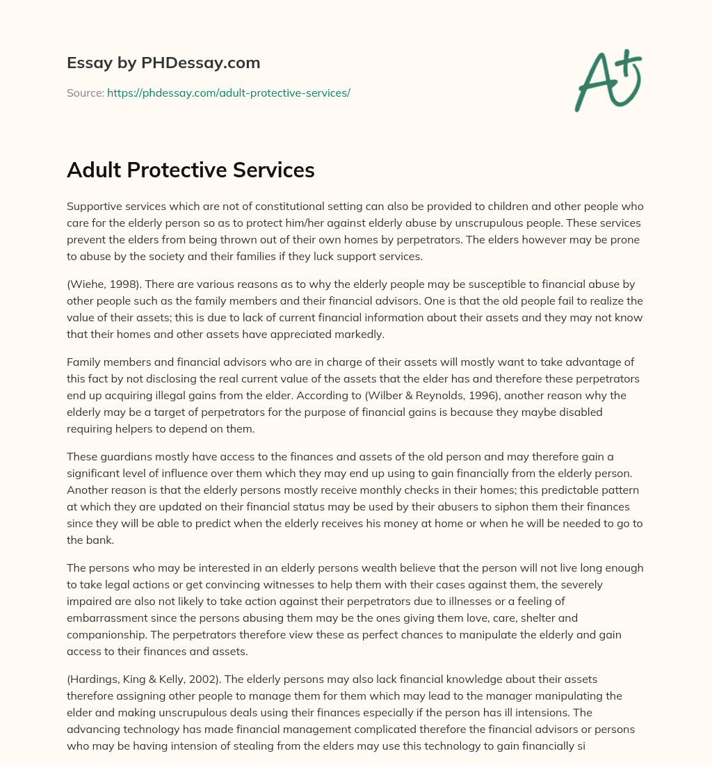 Adult Protective Services
