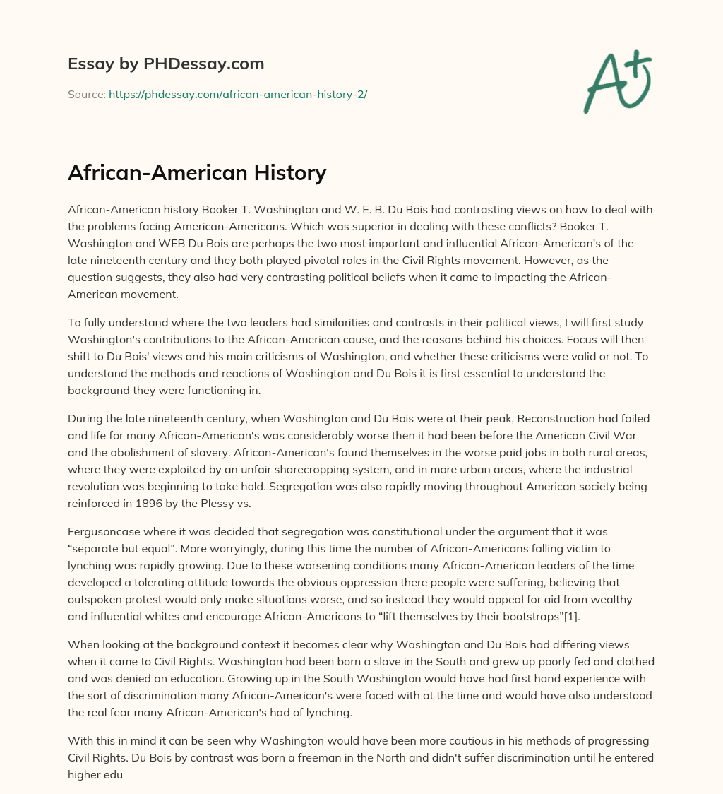 african american history essay questions