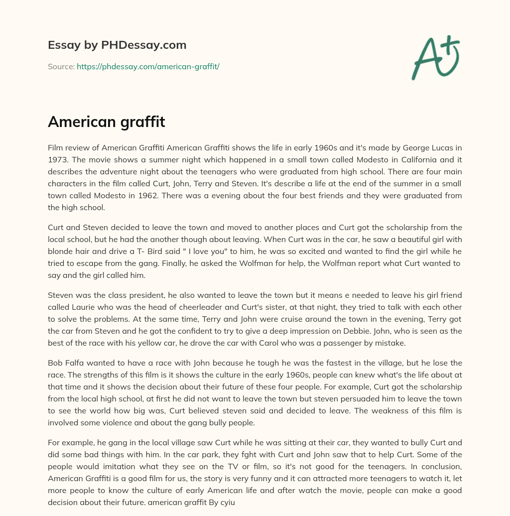American graffit essay