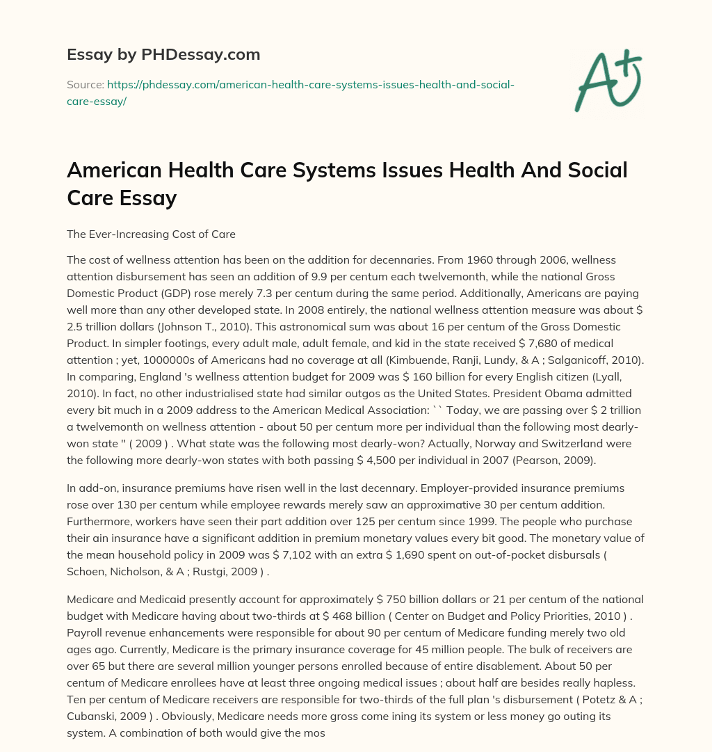 health care in the us essay