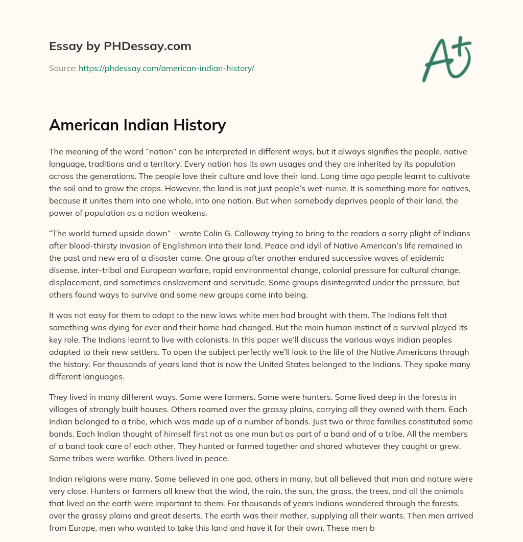 American Indian History