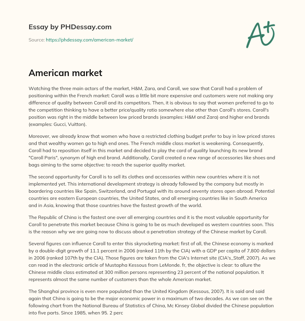 American market essay