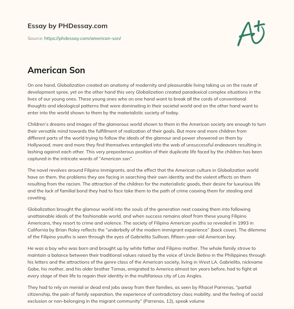 The Paradoxical Effects of Globalization on Children’s Lives and Identities essay