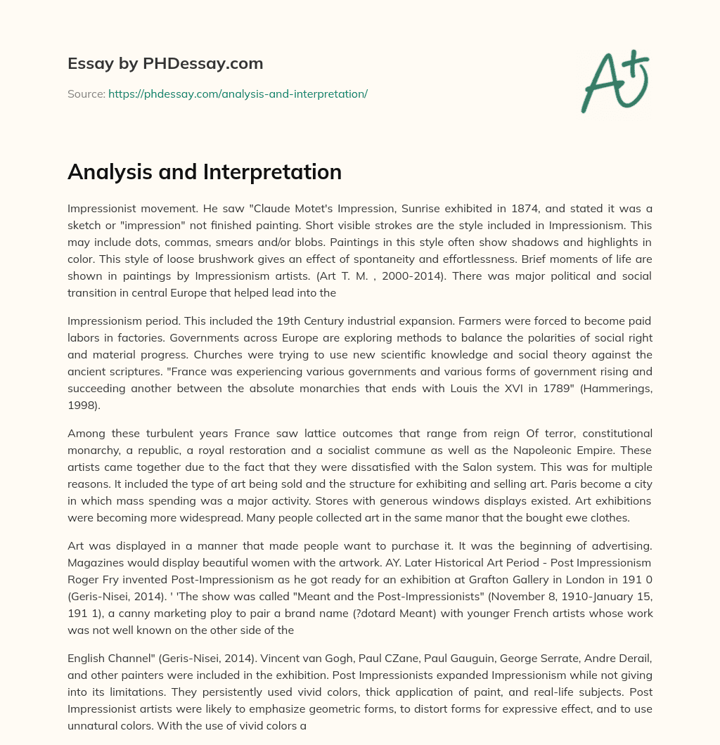 what is an interpretation essay