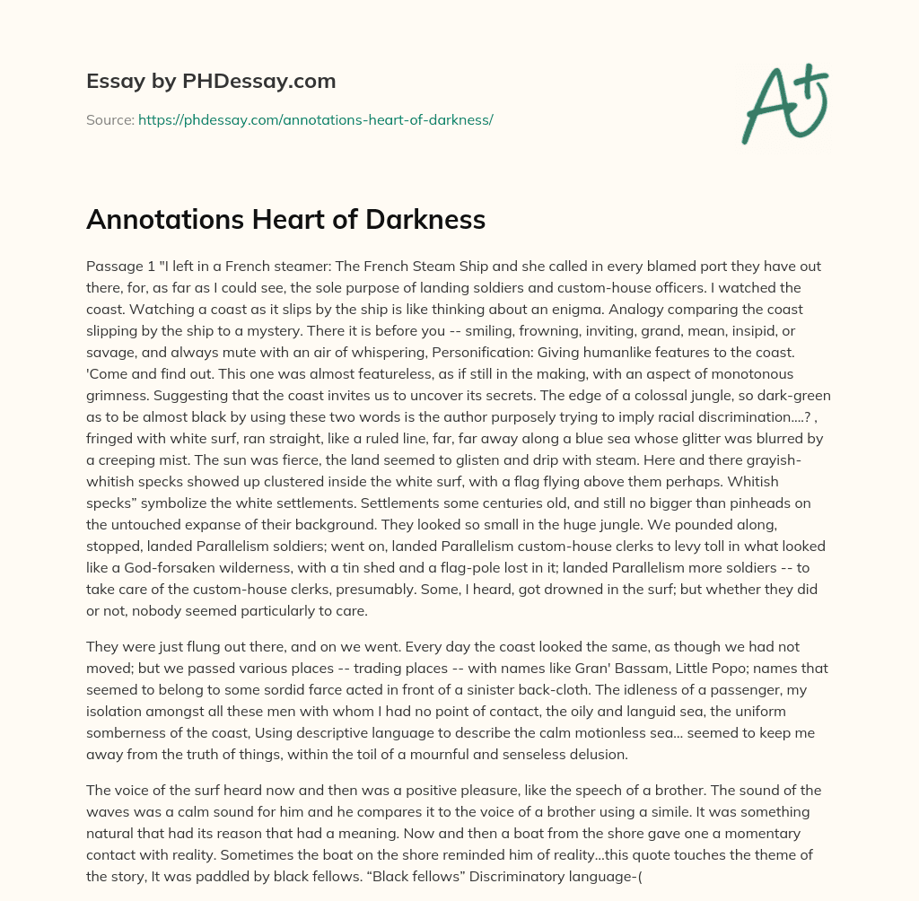 heart of darkness ap lit essay prompt