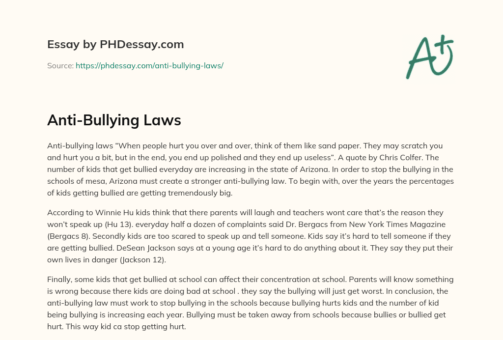 bullying can be dangerous essay