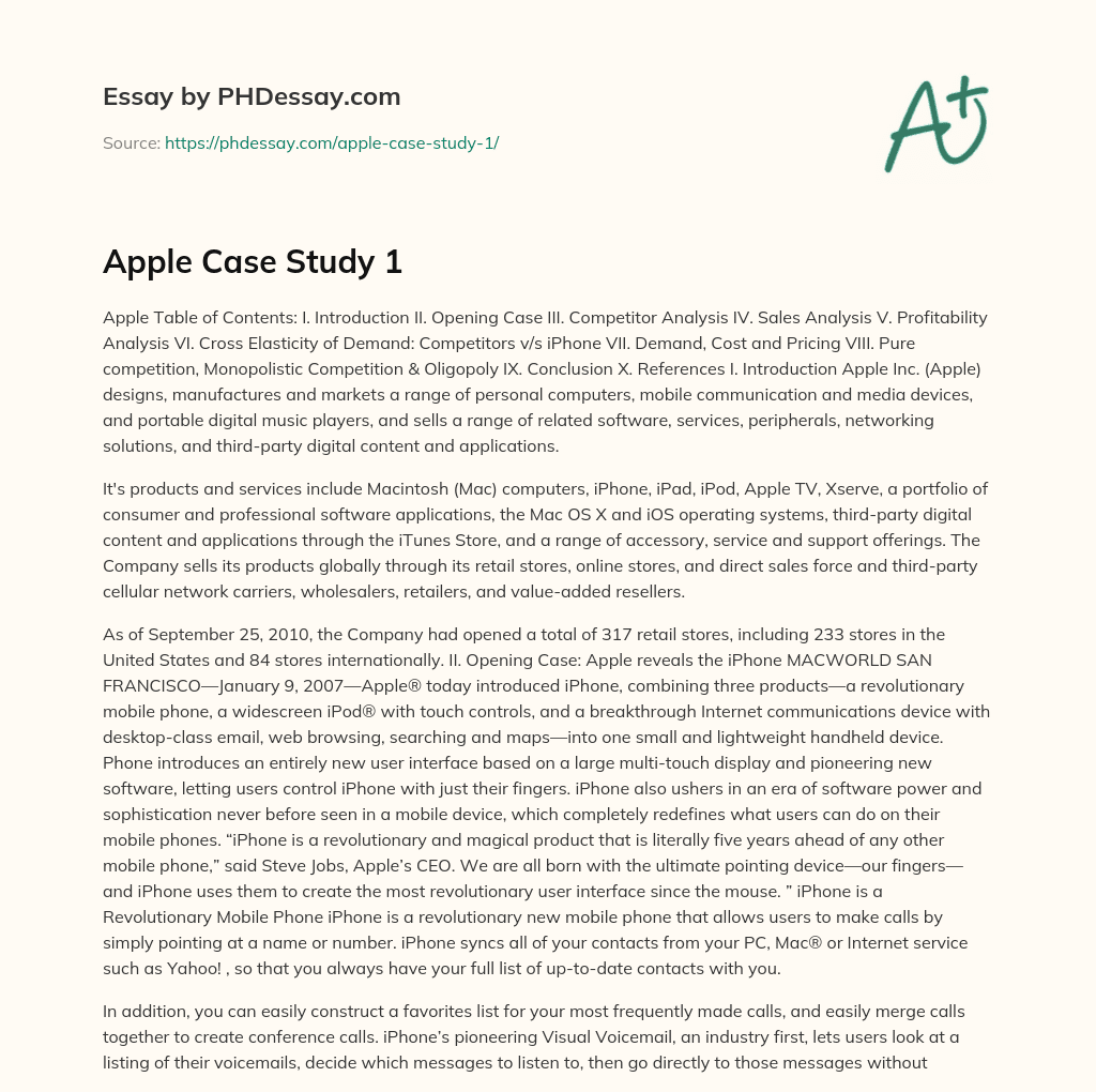 apple case study part 1
