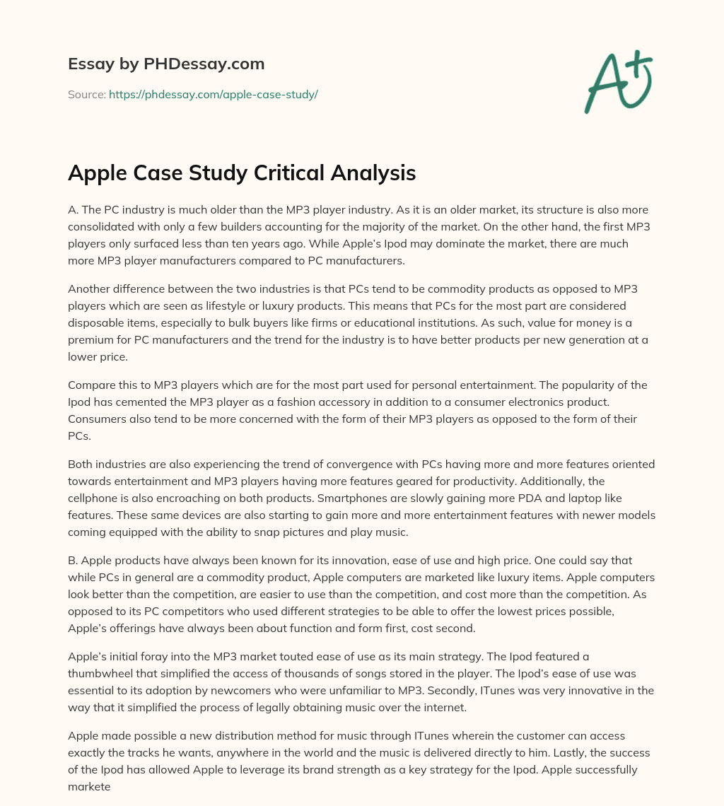 apple case study analysis