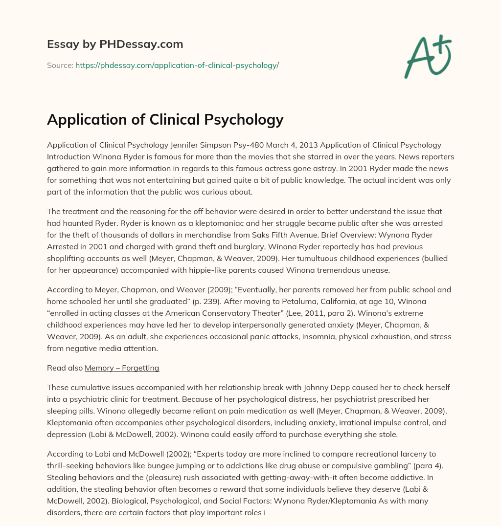 yale clinical psychology phd application