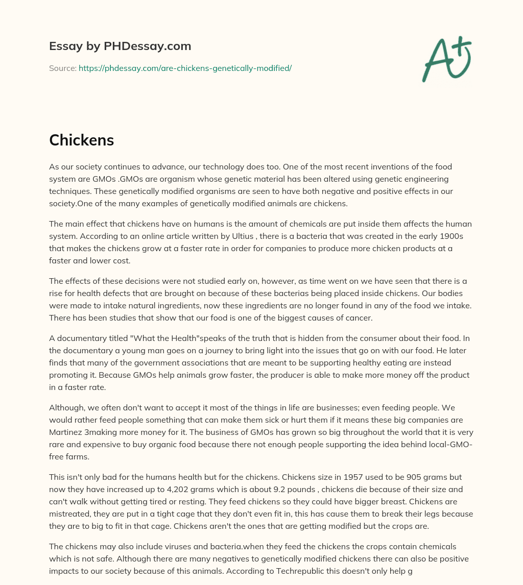 The Negative Effects of GMOs on Human Health and the Food System essay