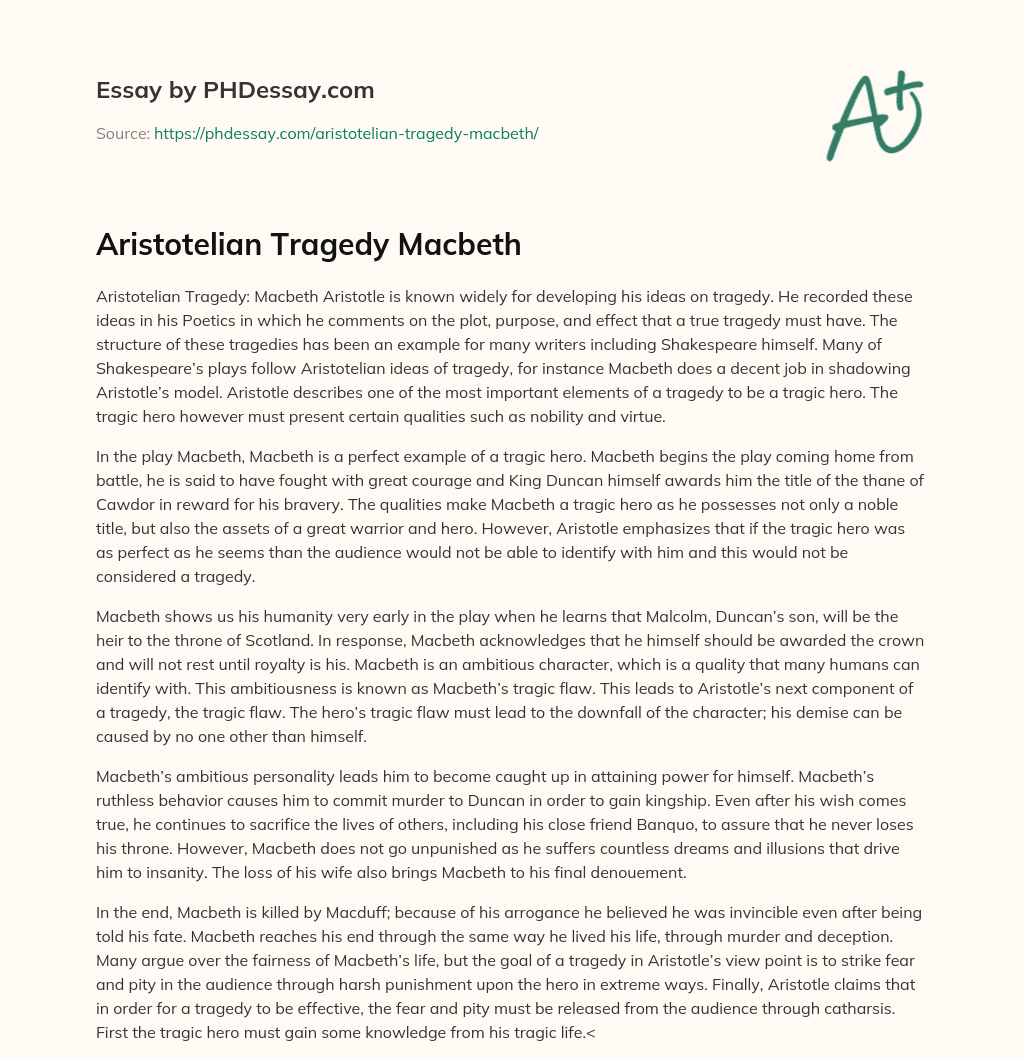 aristotelian argument essay example