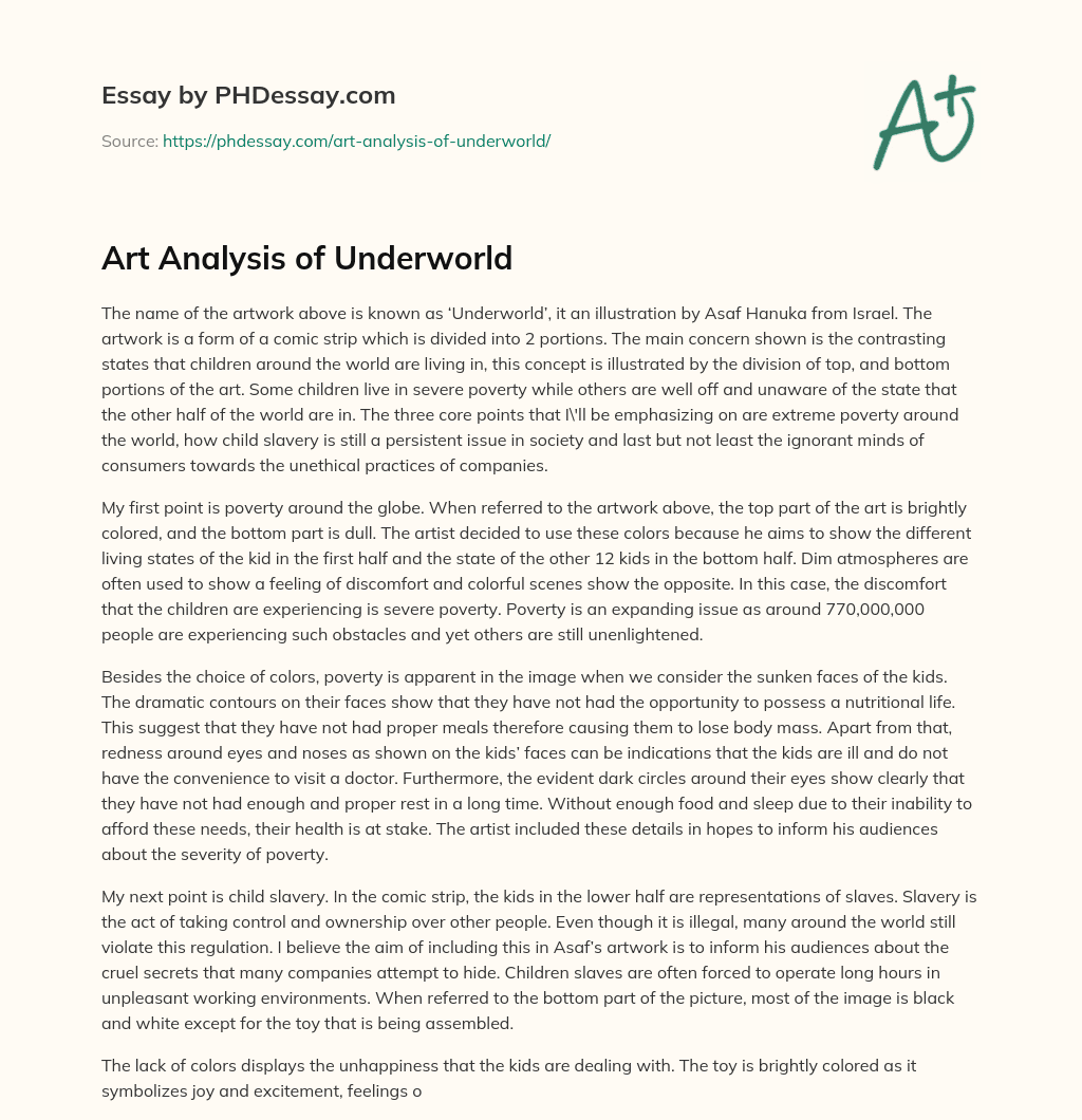 Art Analysis of Underworld essay