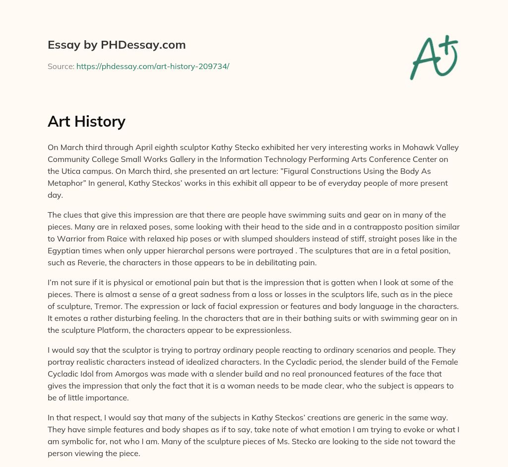 Kathy Stecko’s Exhibit Explores Figural Constructions and Emotion in Everyday People essay