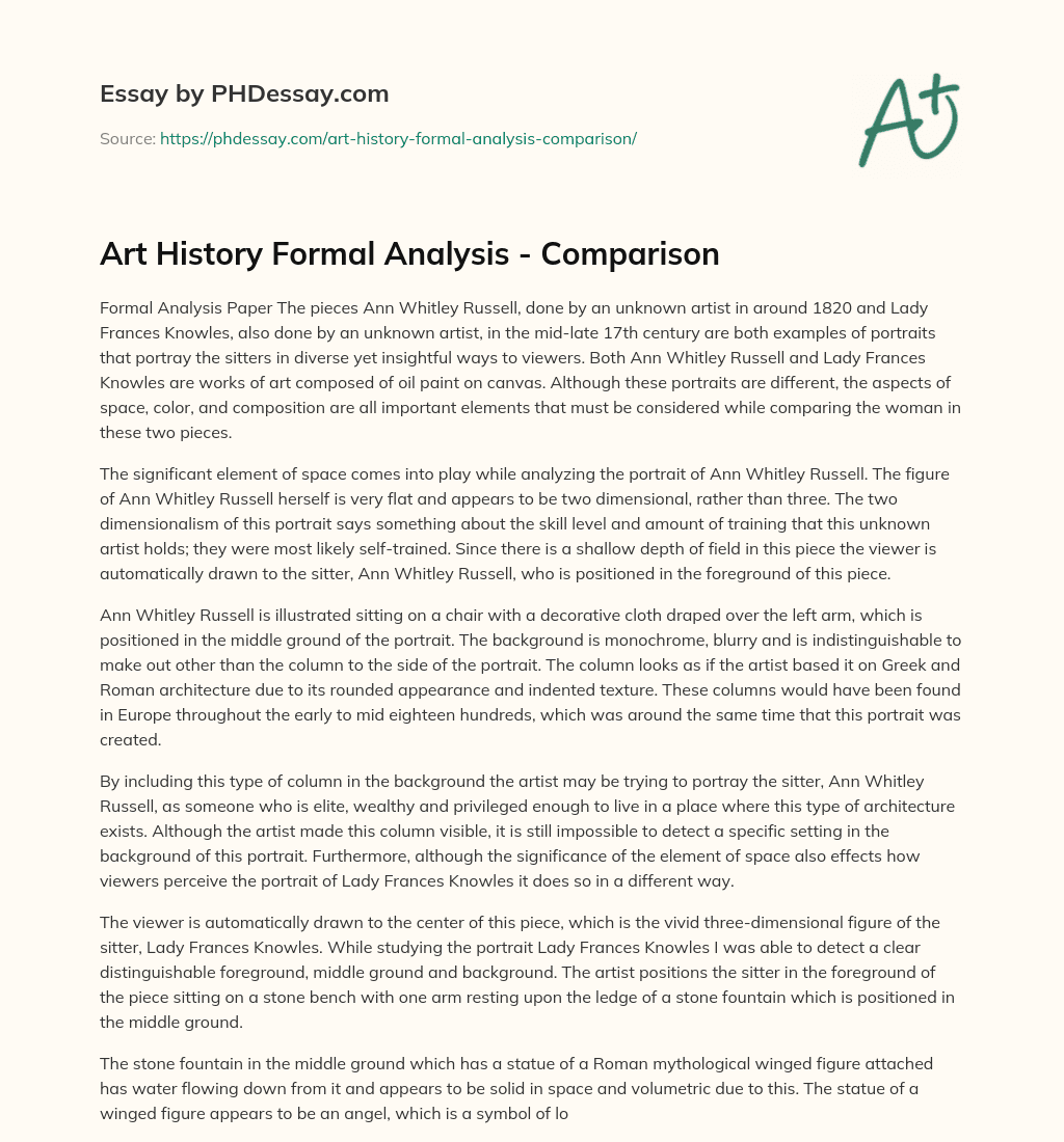 art history comparison essay
