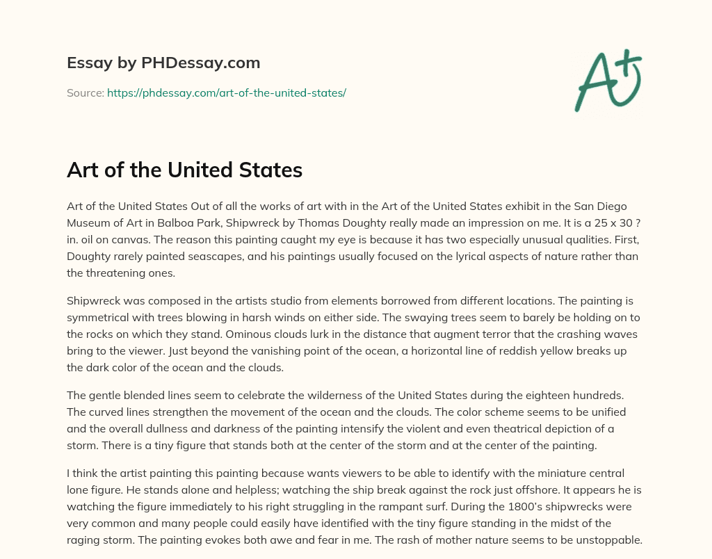 Art of the United States essay