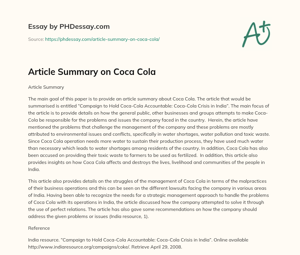 how to write coca cola scholarship essay