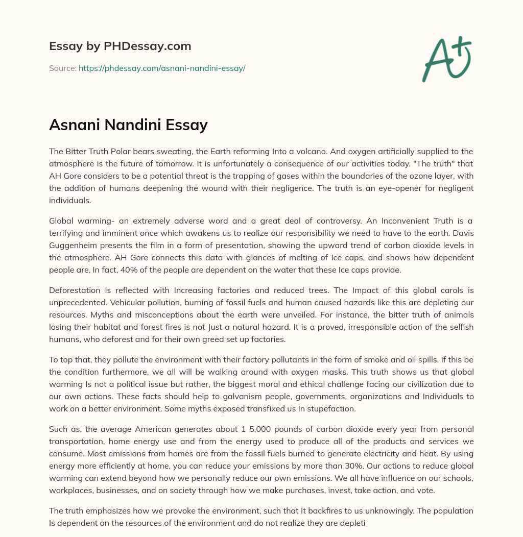 Asnani Nandini Essay essay
