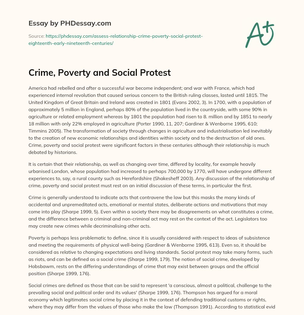 poverty and crime essay pdf