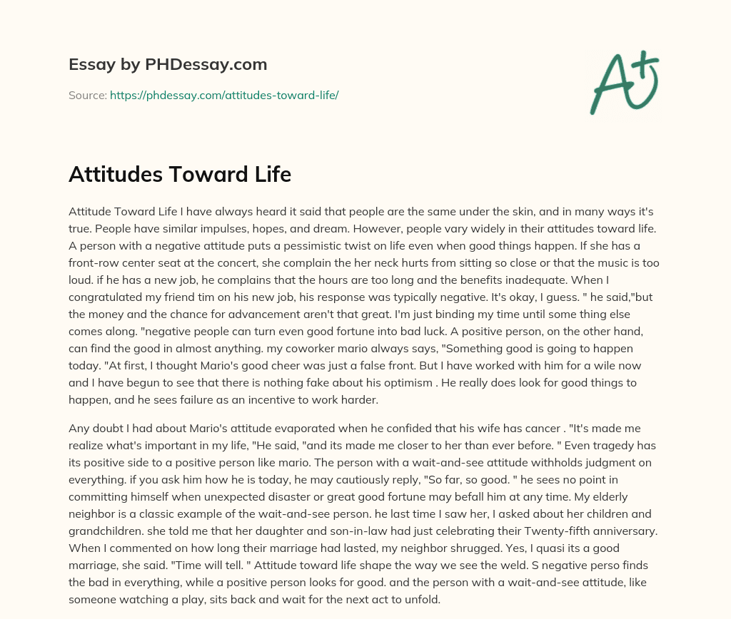 attitudes-toward-life-400-words-phdessay