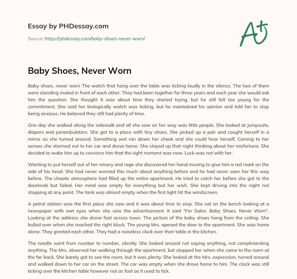 Baby Shoes, Never Worn essay