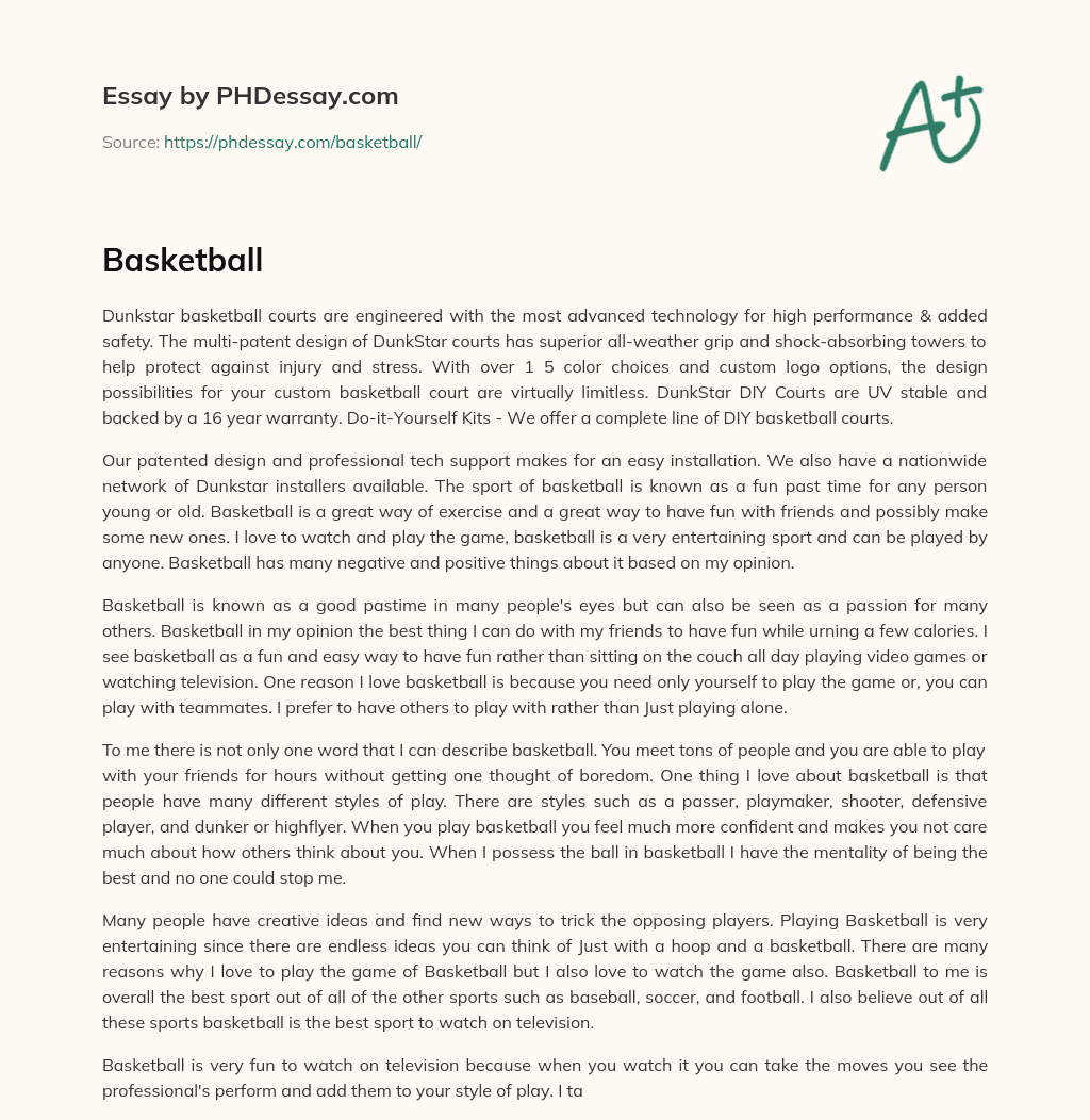 DunkStar: Advanced Technology for High Performance and Safety essay