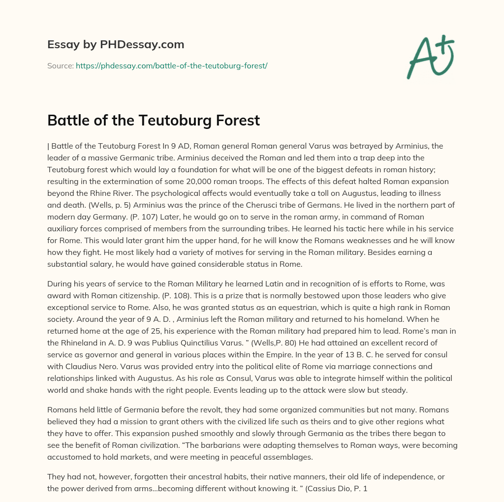 Battle of the Teutoburg Forest essay