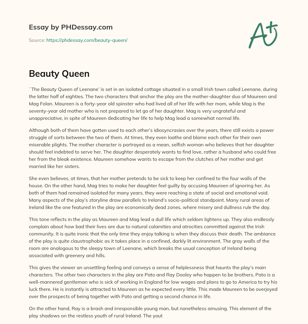 Beauty Queen essay