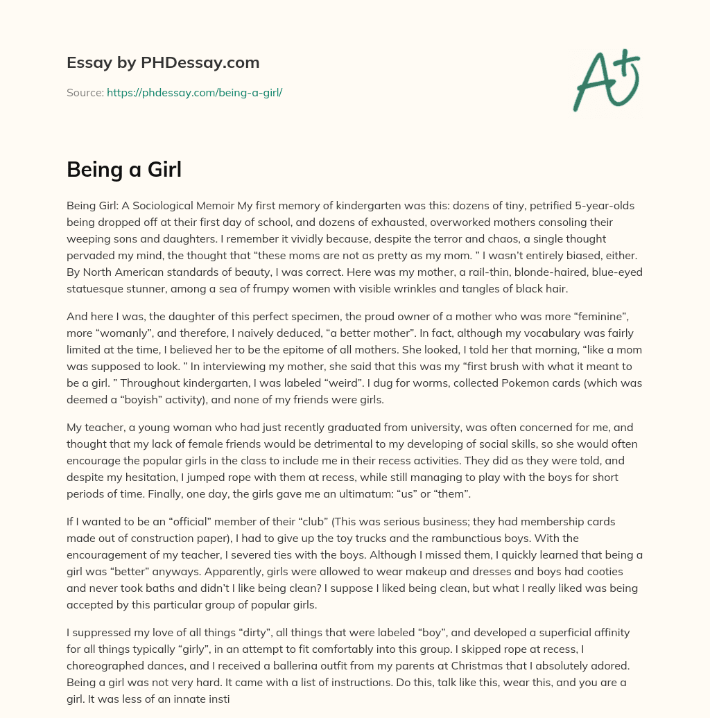 essay on being a girl