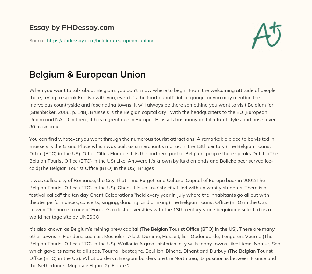 Belgium & European Union essay