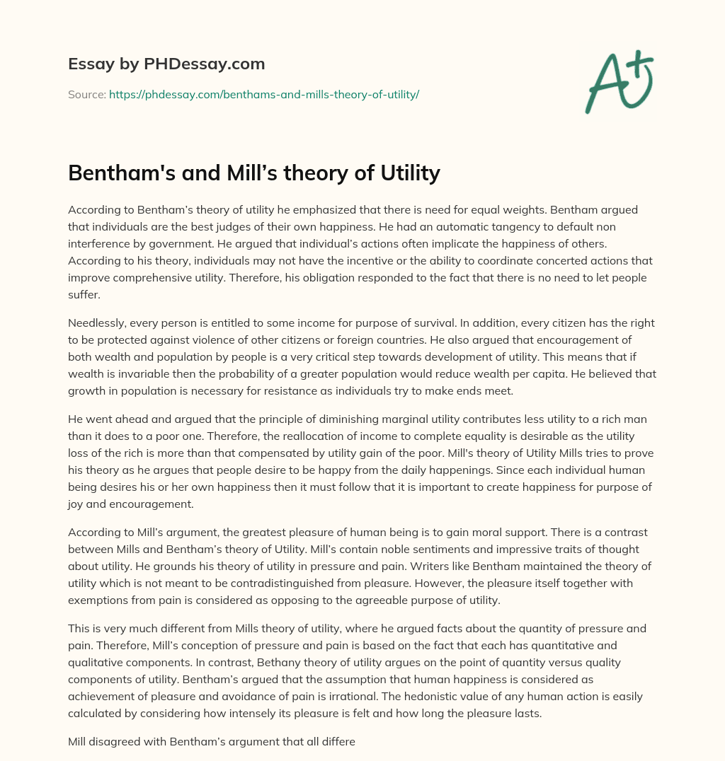 mill essay on bentham