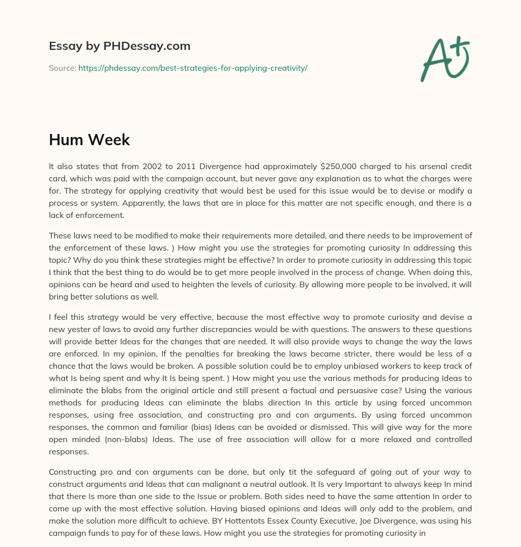 Campaign Funds Misuse: Need for Improved Laws and Enforcement essay