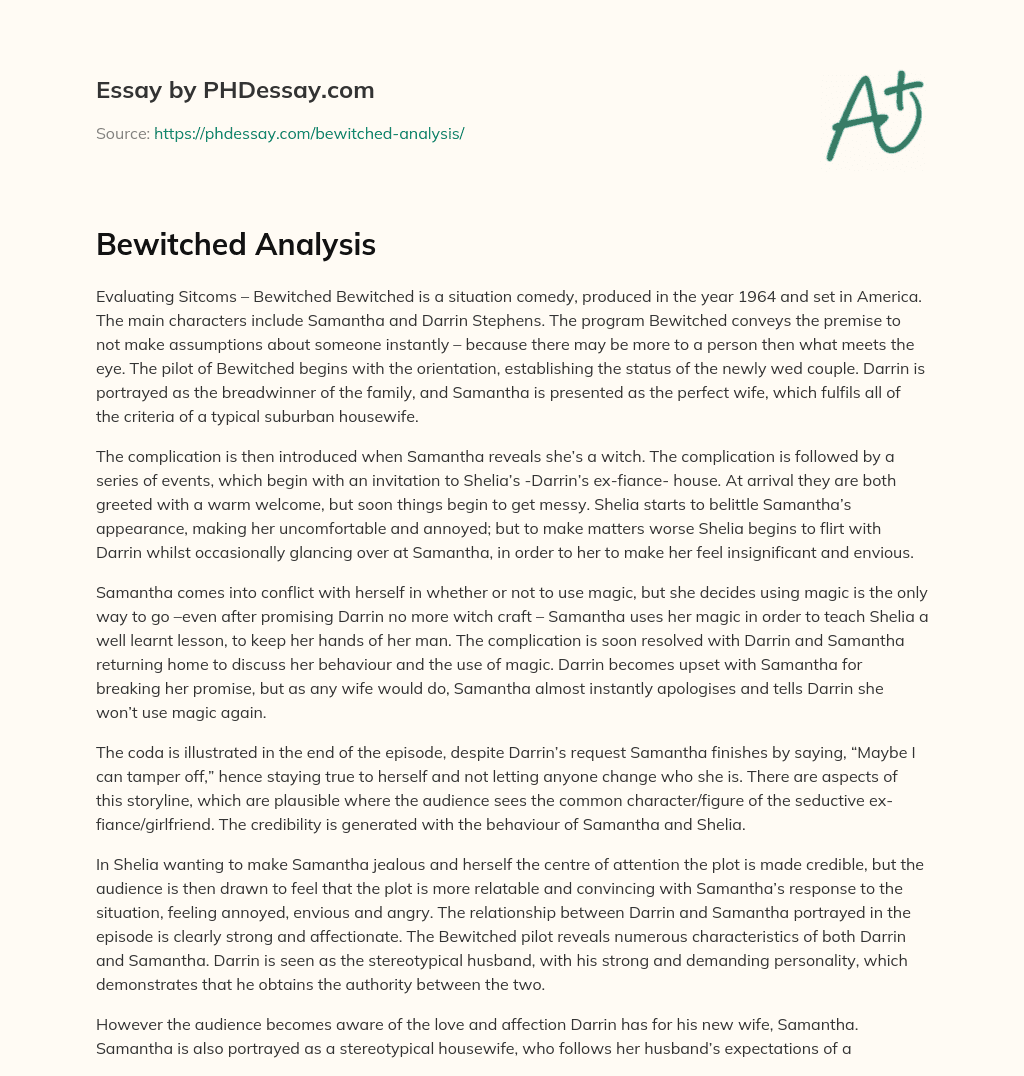 Bewitched Analysis essay