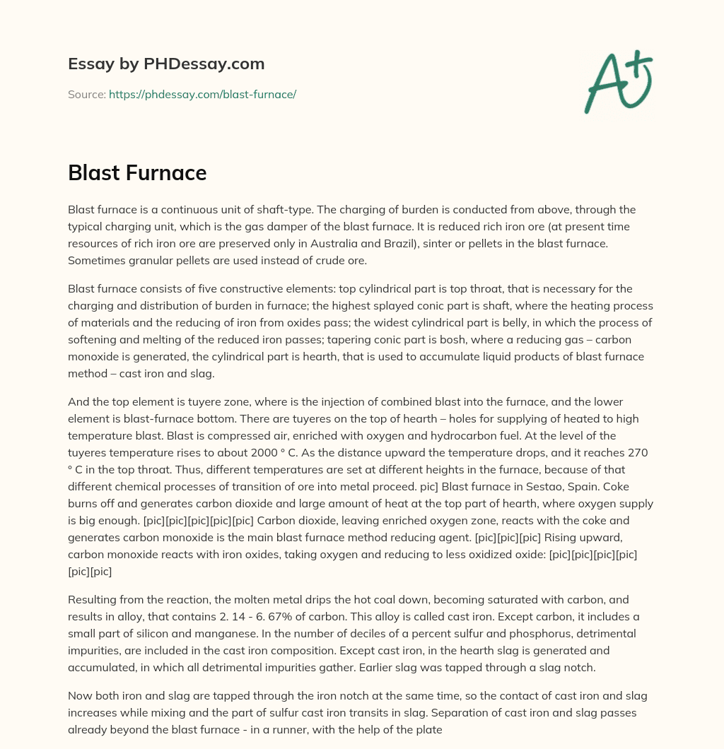 Blast Furnace essay