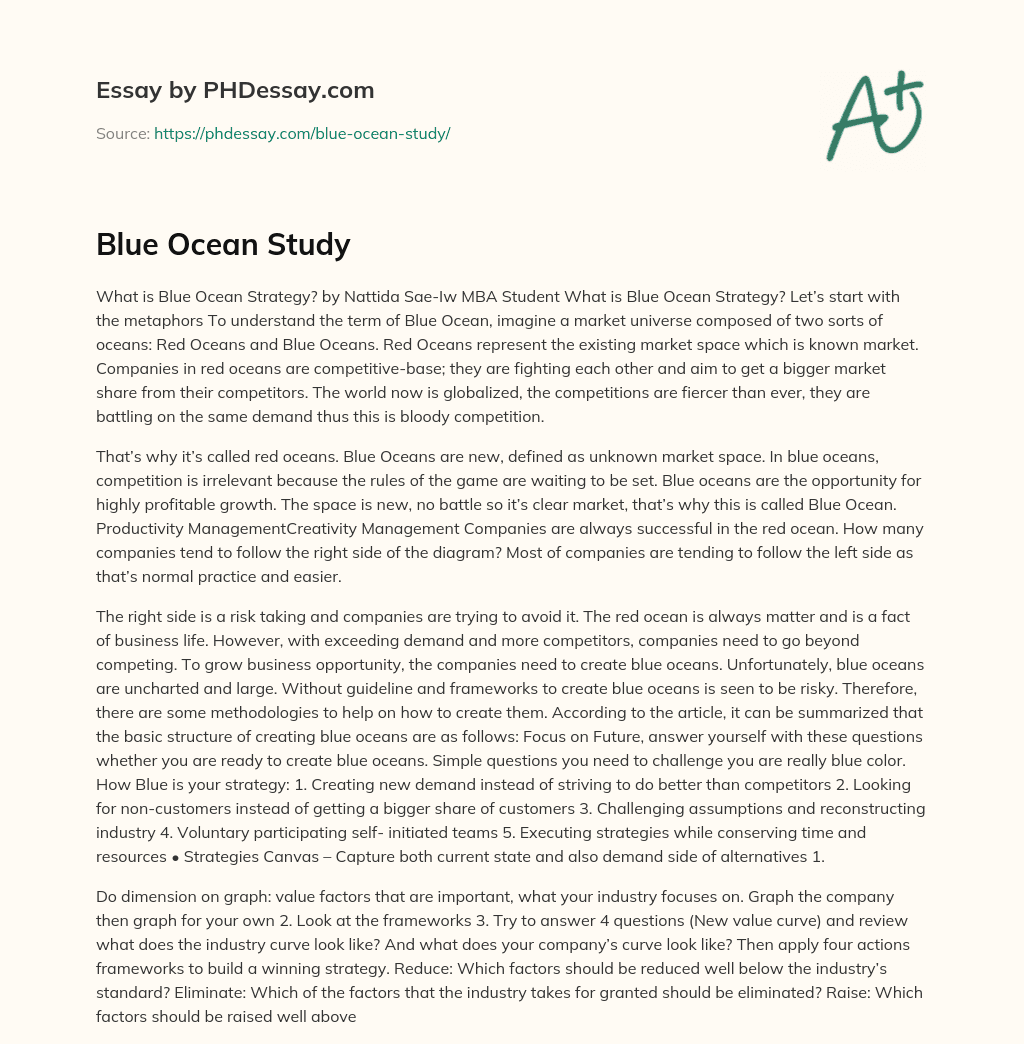 essay on the topic blue