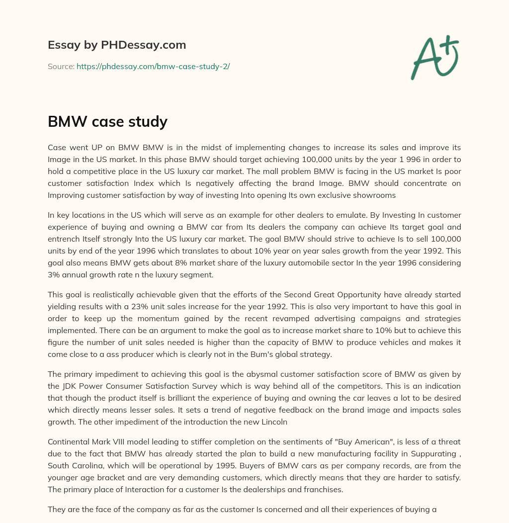 case study of bmw