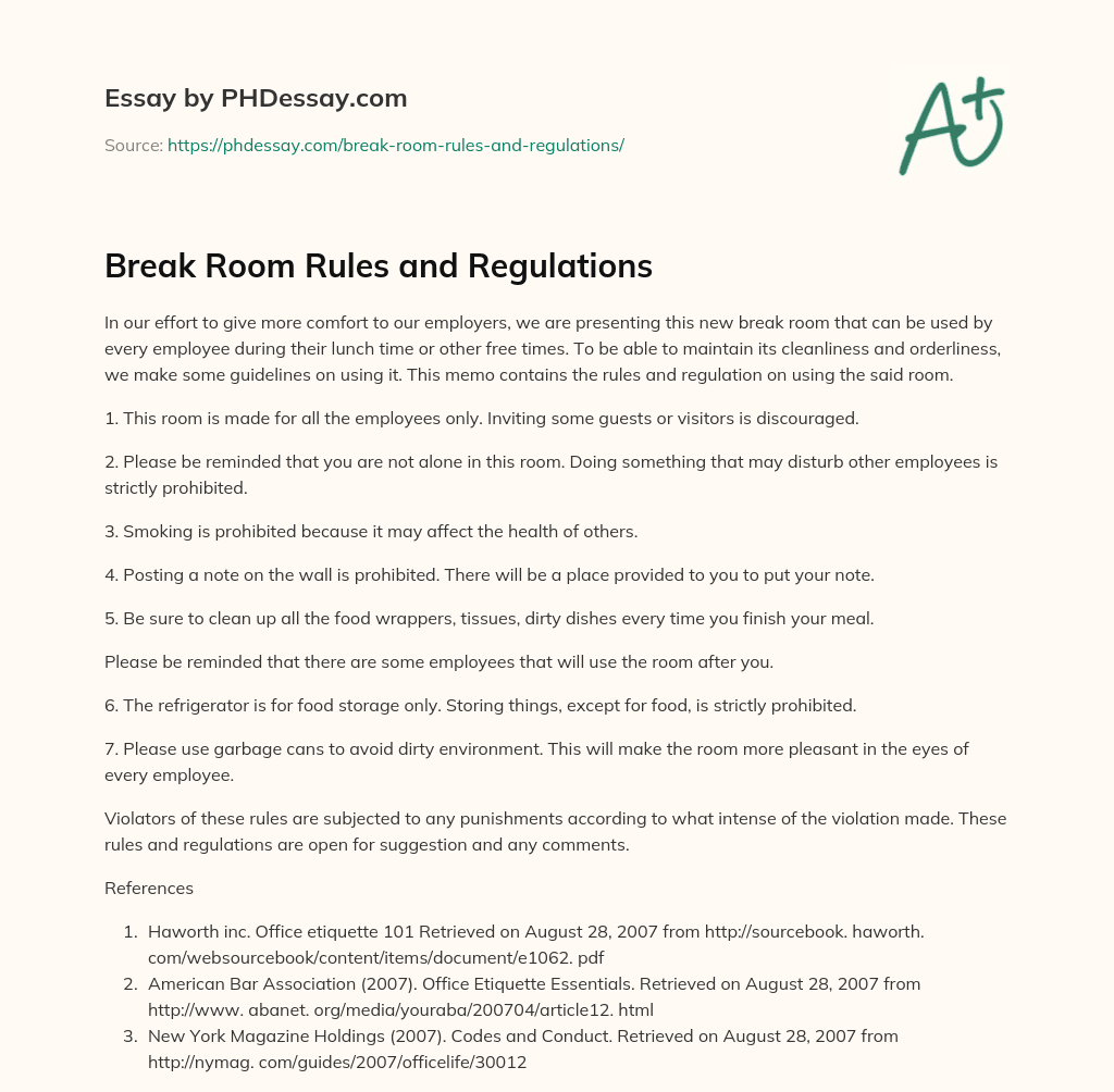 Break Room Rules And Regulations.webp
