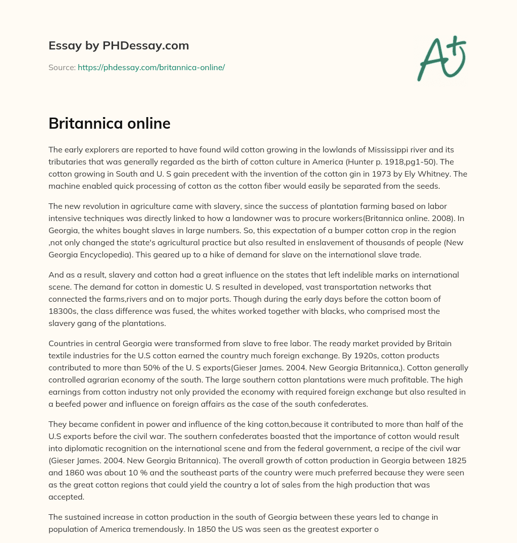 Britannica online essay