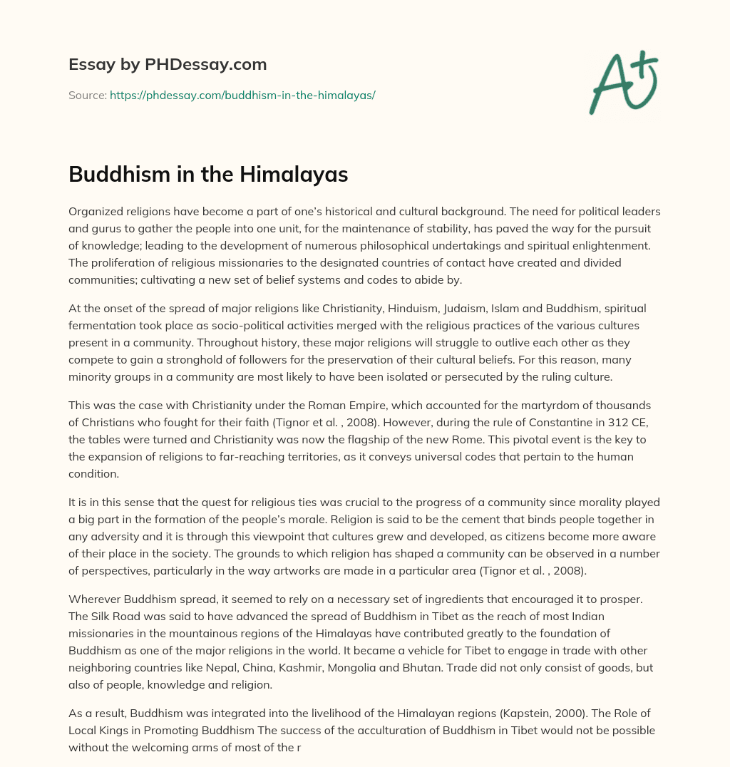 buddhism reflection essay