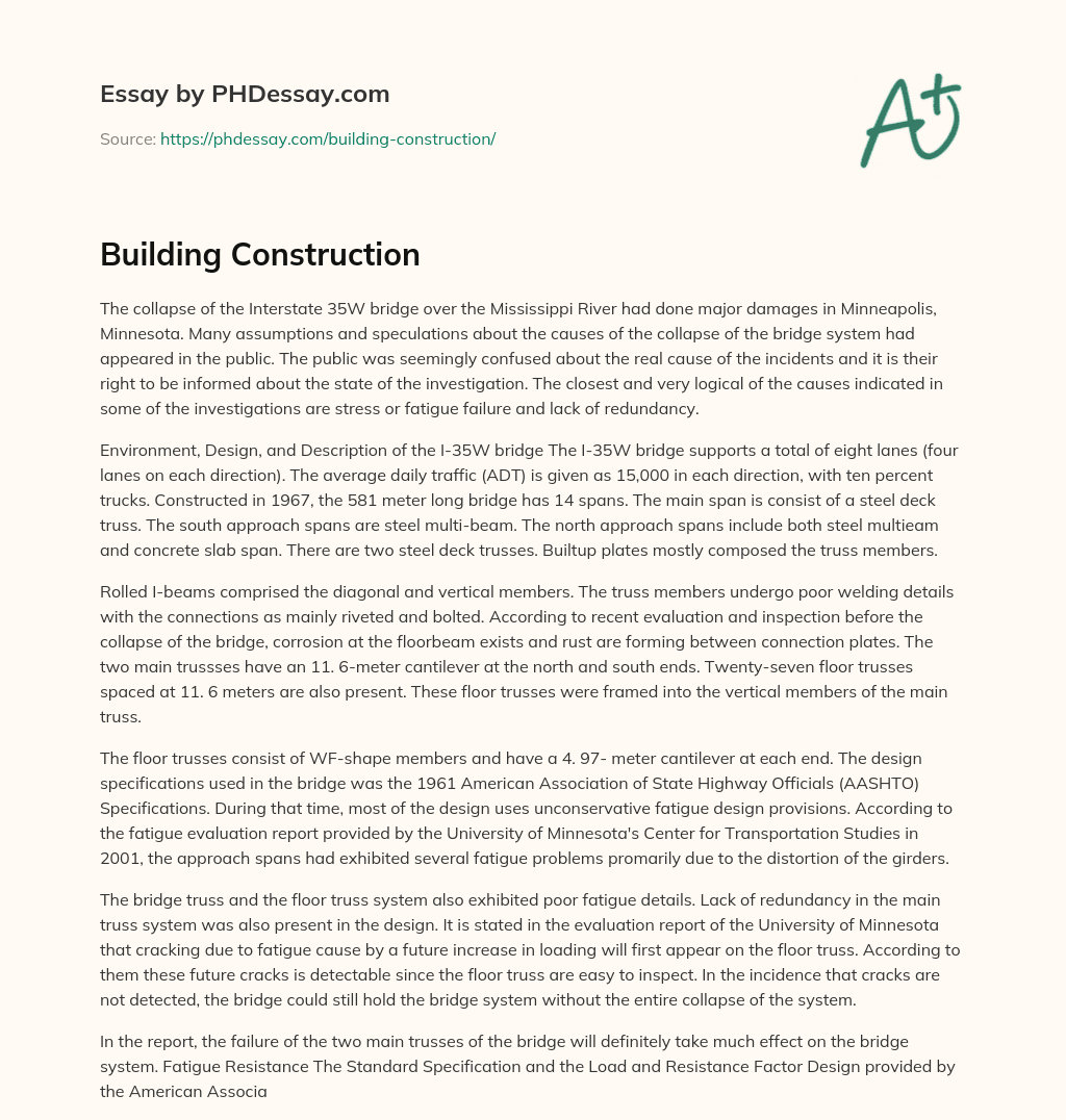 Building Construction essay