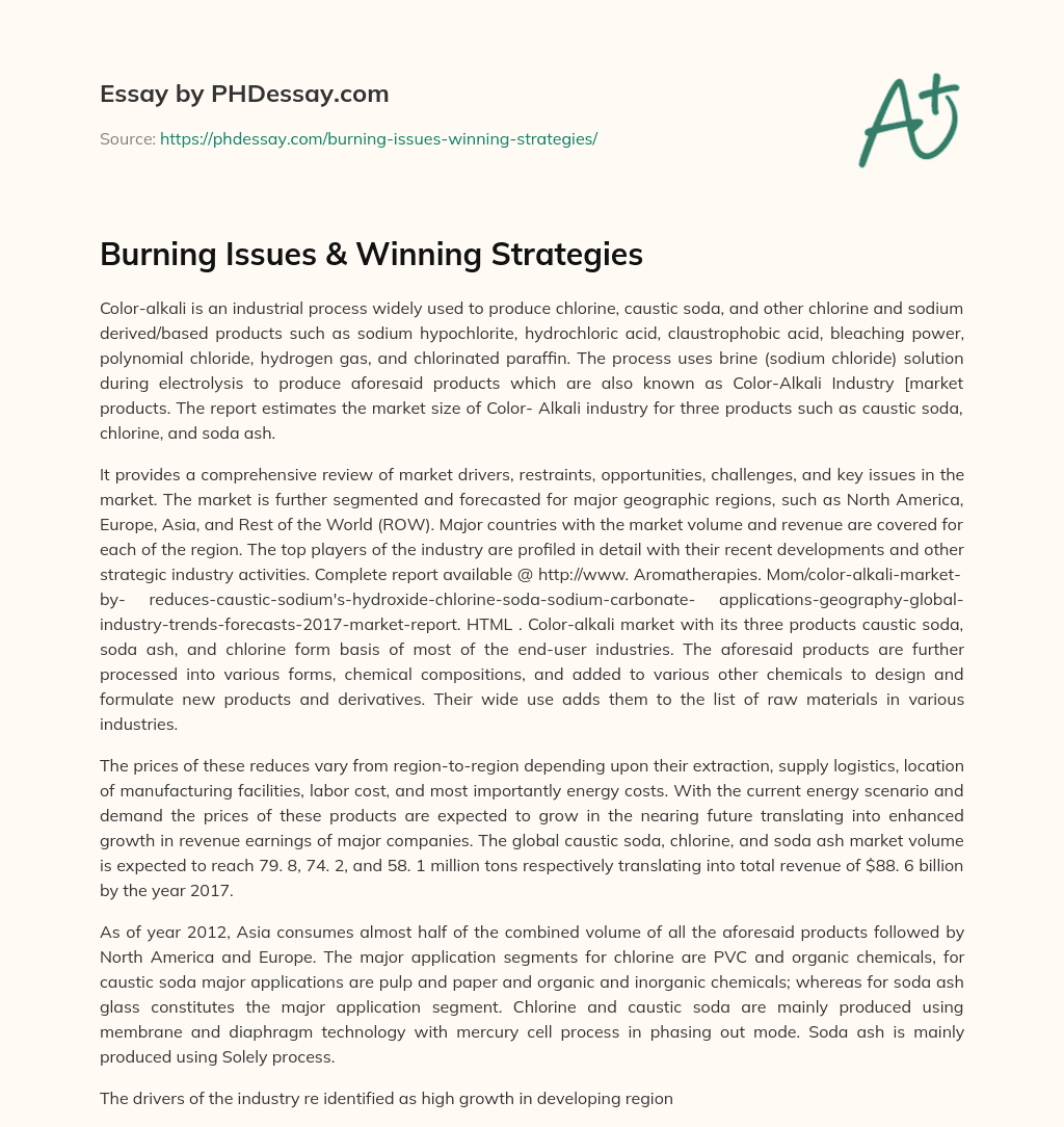 essay on burning problems