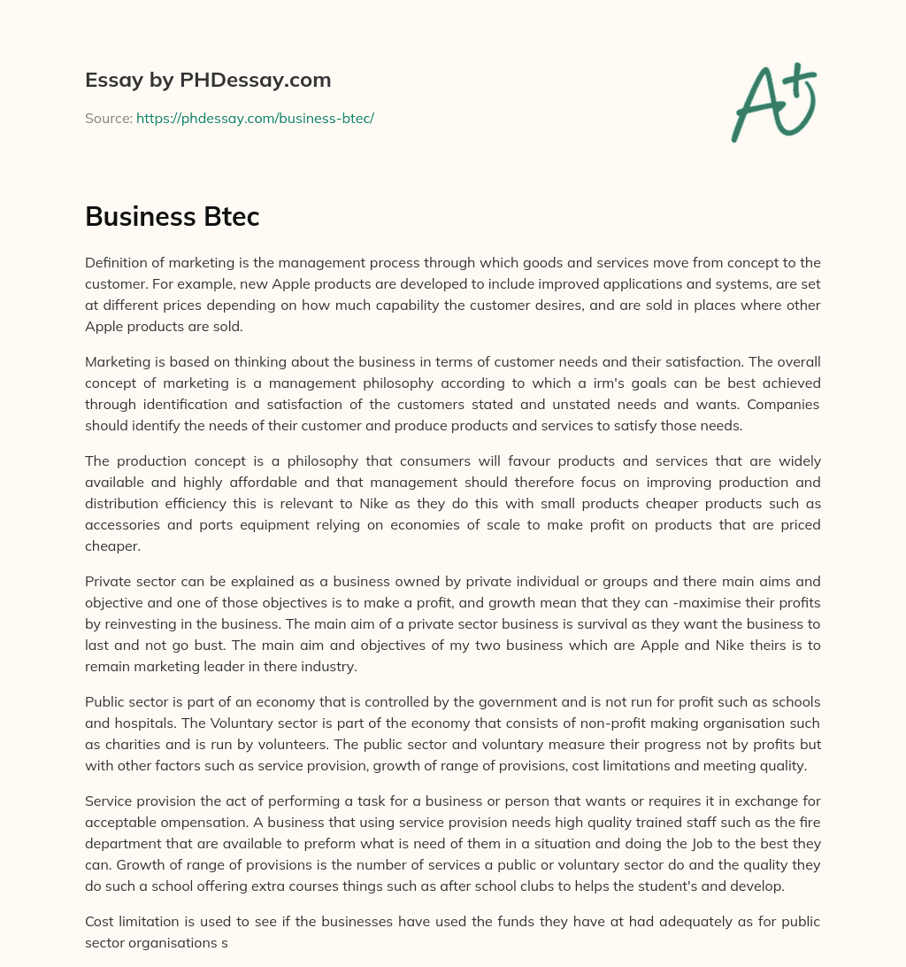 Marketing: A Customer-Centric Management Philosophy essay