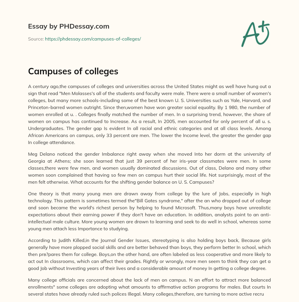 Campuses of colleges essay